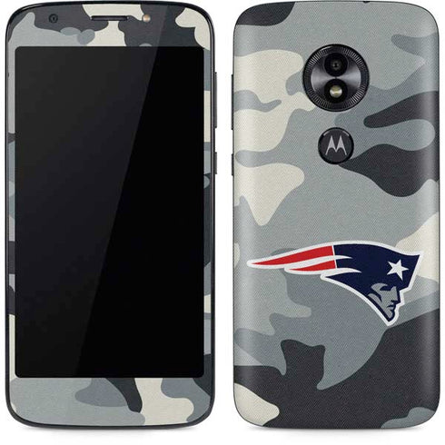 NFL New England Patriots Camo Moto E5 Play Skin